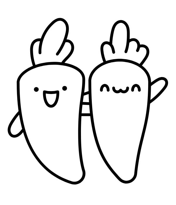 tranh tô màu củ cà rốt 14