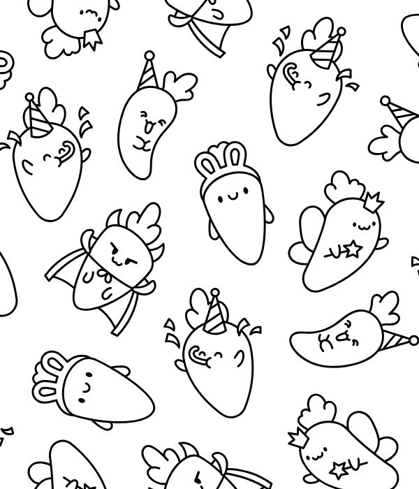 tranh tô màu củ cà rốt 18