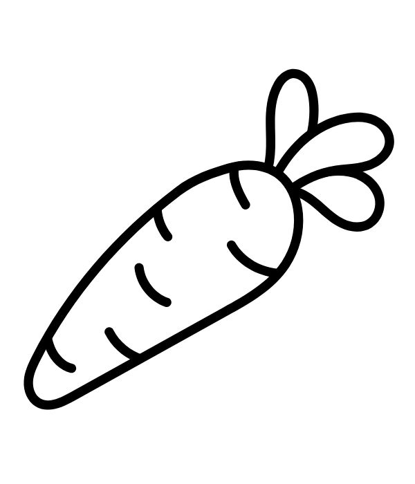 tranh tô màu củ cà rốt 2