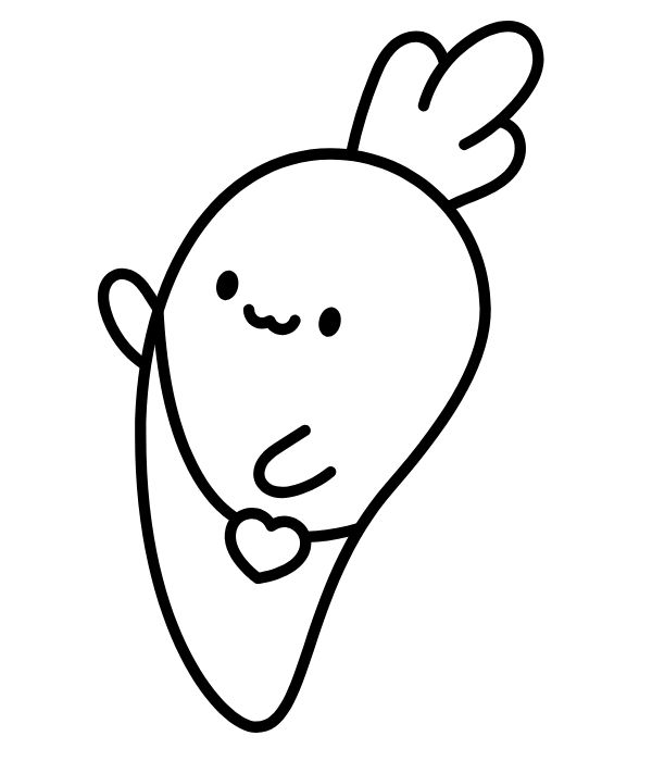 tranh tô màu củ cà rốt 30