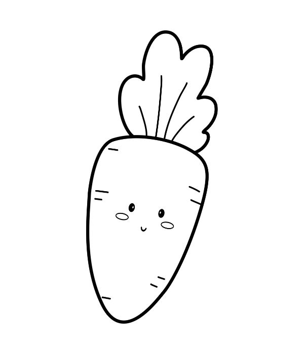 tranh tô màu củ cà rốt 4