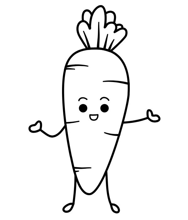 tranh tô màu củ cà rốt 8