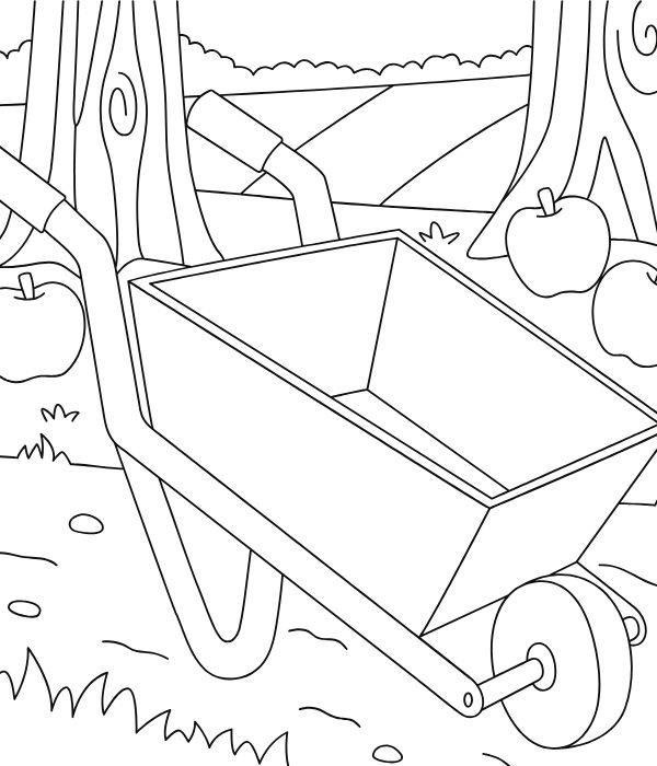 tranh tô màu dụng cụ nghề nông 3