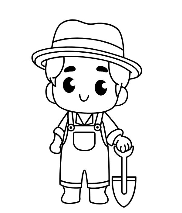 tranh tô màu dụng cụ nghề nông 4