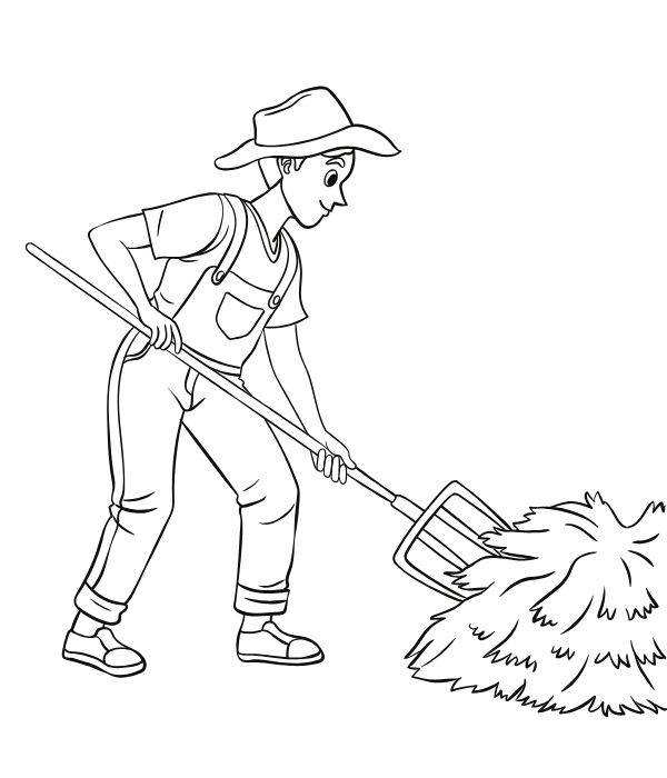 tranh tô màu dụng cụ nghề nông 8