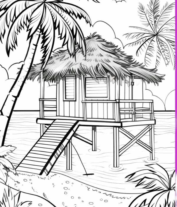 tranh tô màu nhà sàn 20