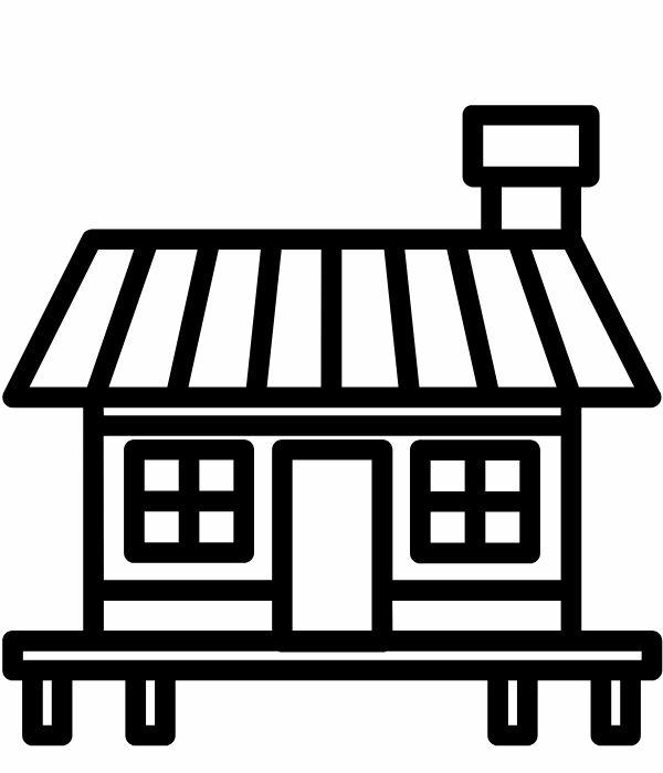 tranh tô màu nhà sàn 3