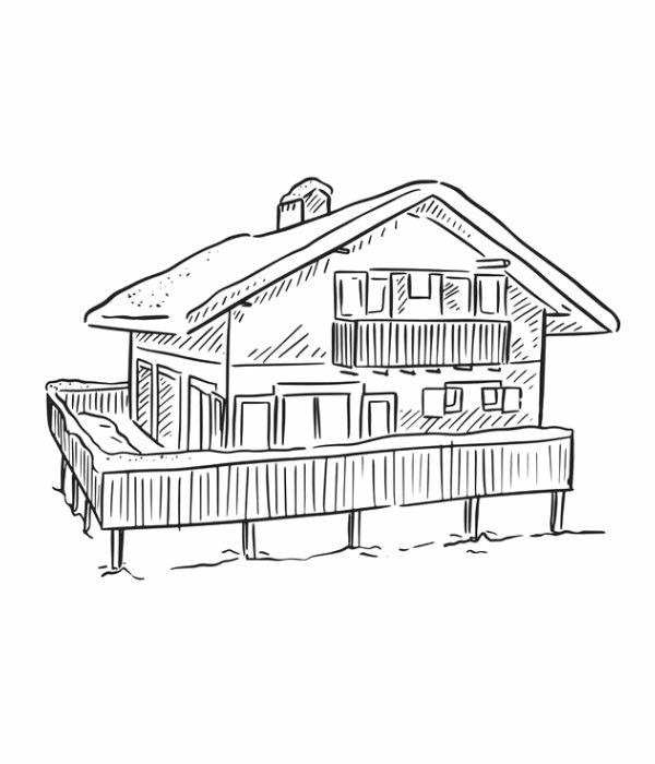 tranh tô màu nhà sàn 30