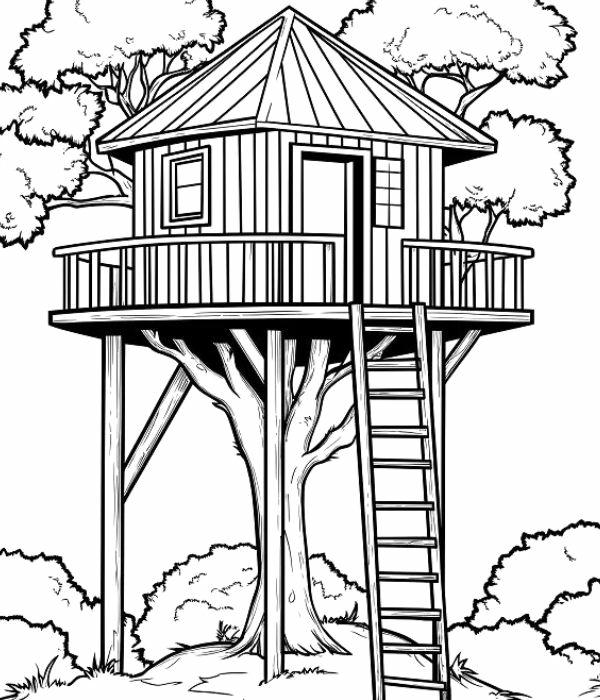 tranh tô màu nhà sàn 31