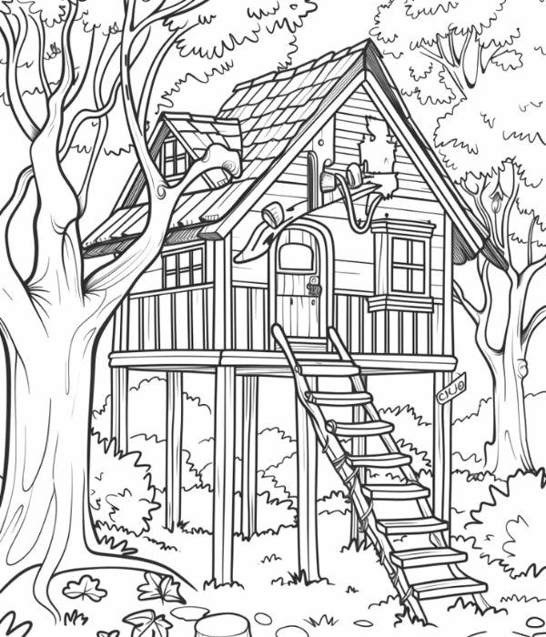 tranh tô màu nhà sàn 32