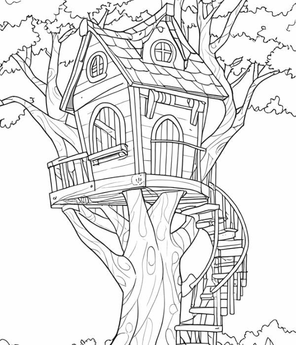 tranh tô màu nhà sàn 35