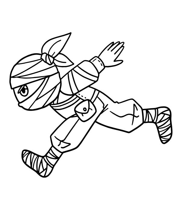 tranh tô màu ninja 1