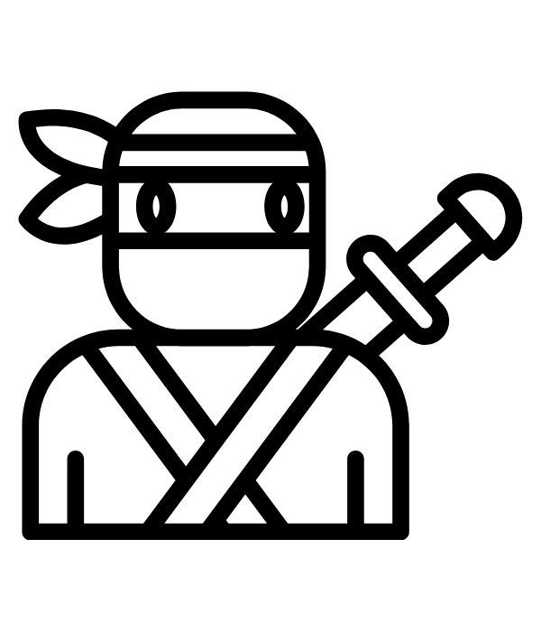 tranh tô màu ninja 10