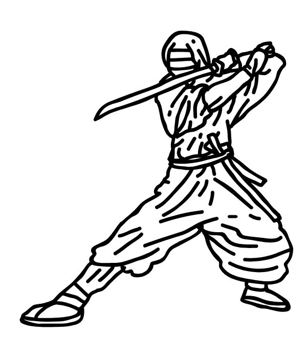 tranh tô màu ninja 11