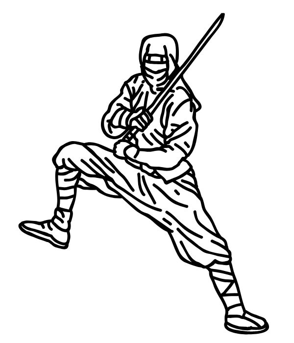 tranh tô màu ninja 12
