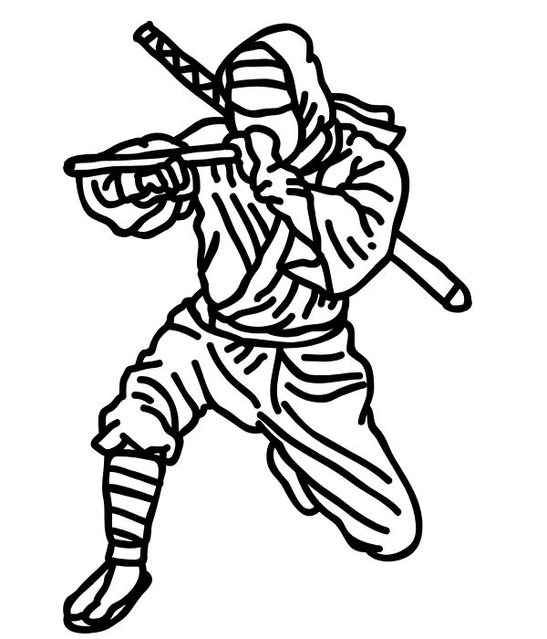 tranh tô màu ninja 14