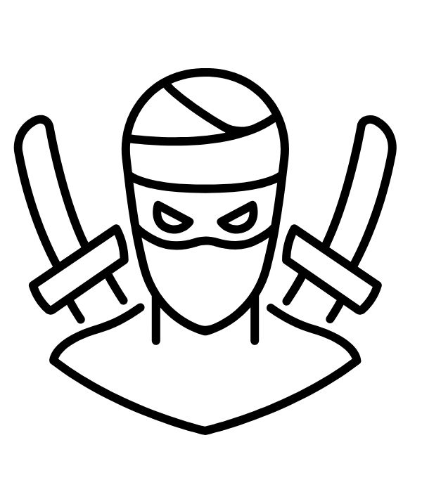 tranh tô màu ninja 15