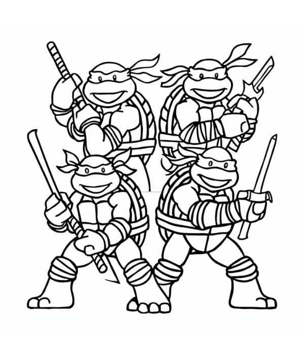 tranh tô màu ninja 17