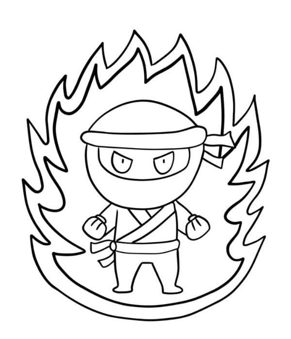 tranh tô màu ninja 19