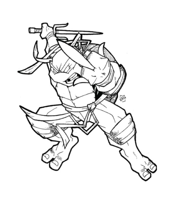 tranh tô màu ninja 21