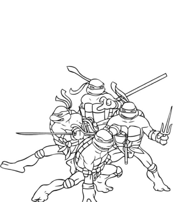 tranh tô màu ninja 22