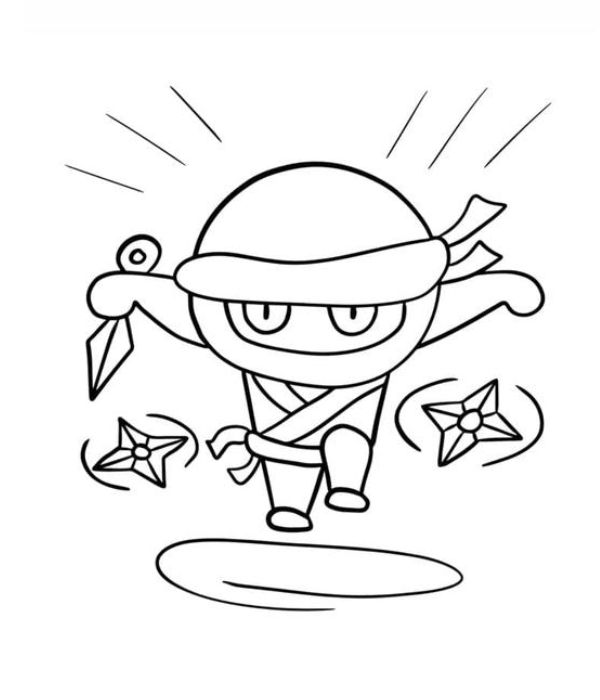 tranh tô màu ninja 23