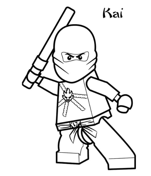 tranh tô màu ninja 26