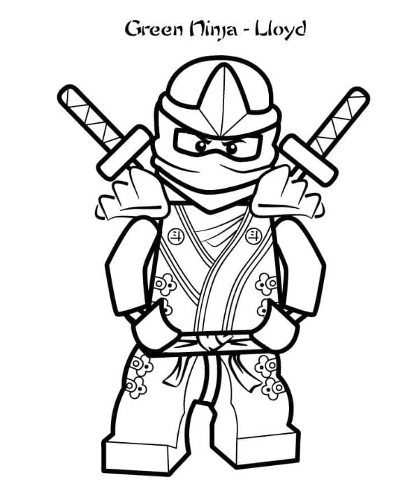 tranh tô màu ninja 27