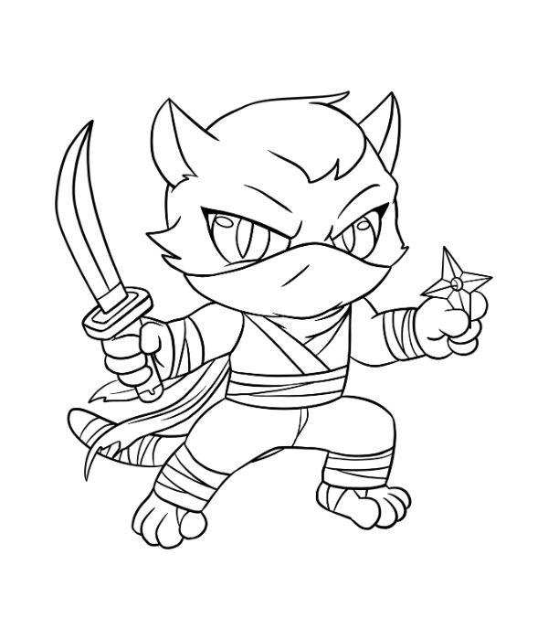 tranh tô màu ninja 3