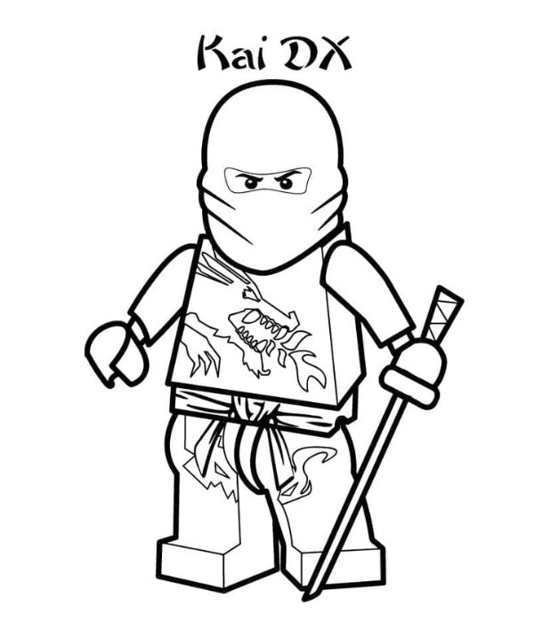 tranh tô màu ninja 31