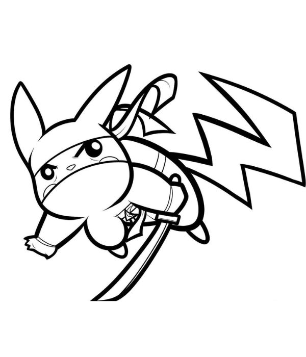 tranh tô màu ninja 34