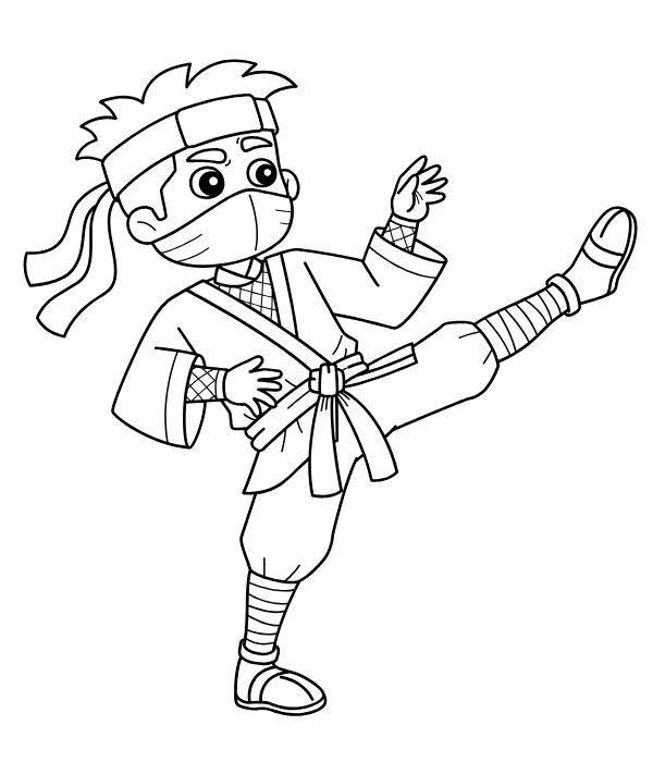 tranh tô màu ninja 4