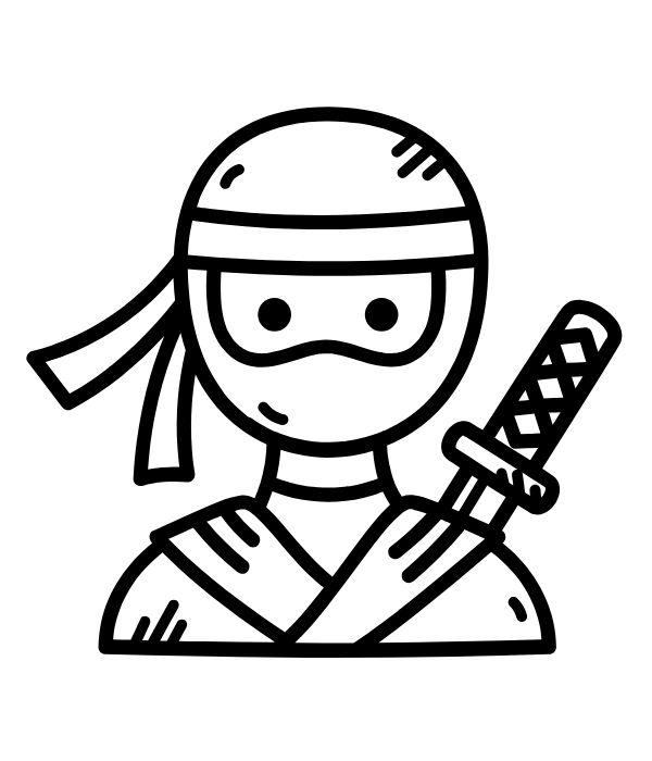 tranh tô màu ninja 5