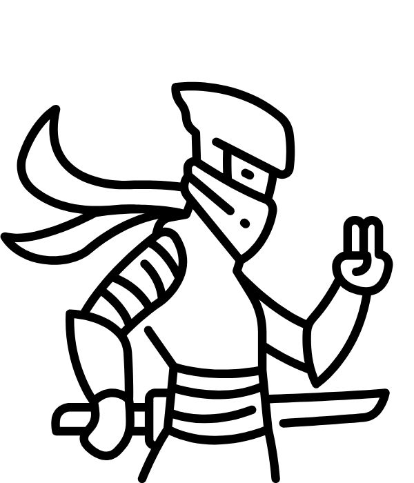 tranh tô màu ninja 6