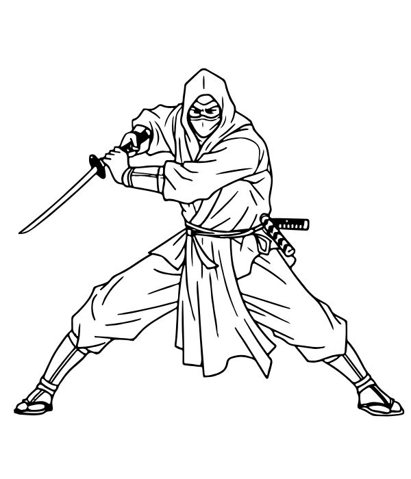 tranh tô màu ninja 7