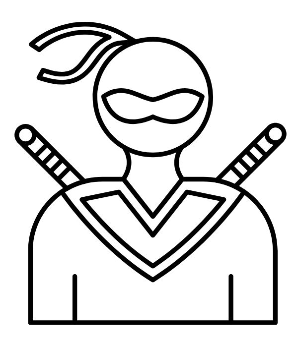 tranh tô màu ninja 9