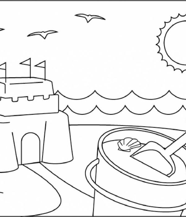 tranh tô màu phong cảnh bãi biển 13