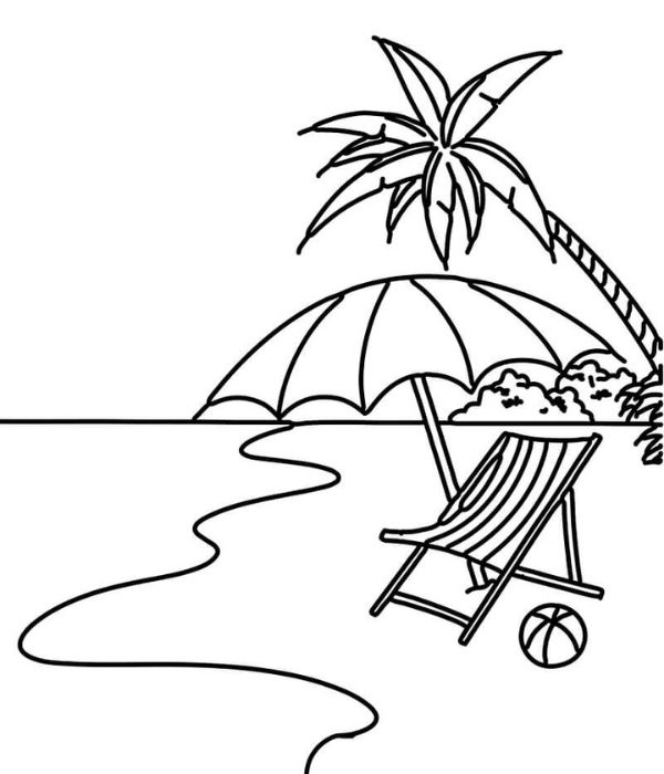 tranh tô màu phong cảnh bãi biển 16