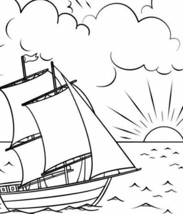 tranh tô màu phong cảnh bãi biển 20