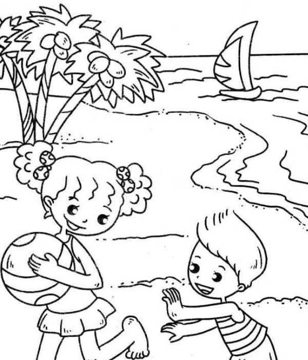 tranh tô màu phong cảnh bãi biển 22