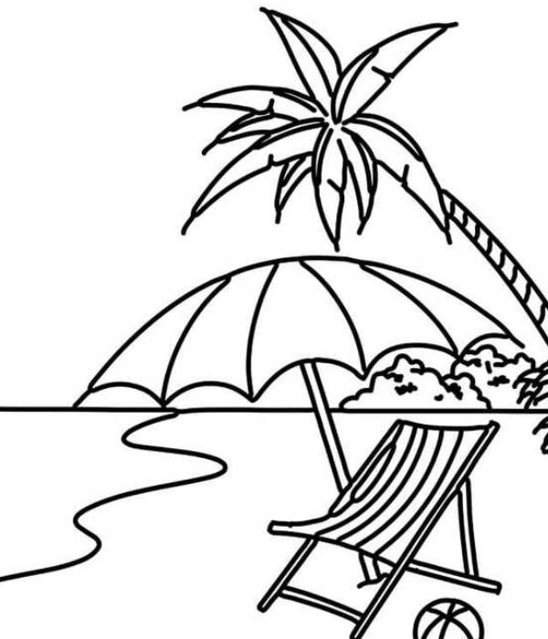 tranh tô màu phong cảnh bãi biển 23