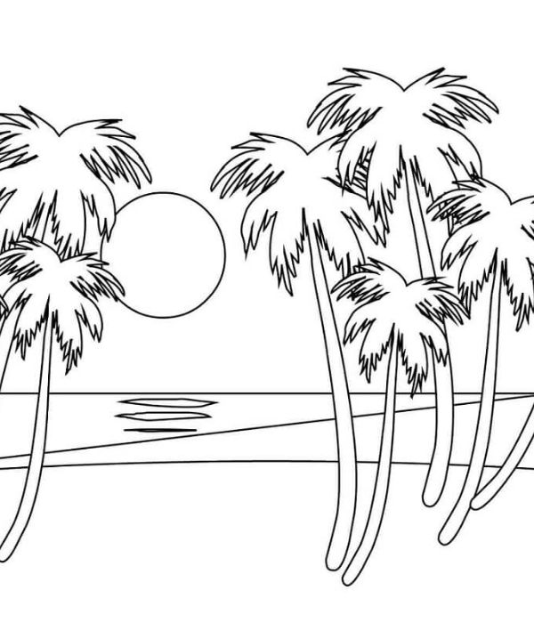 tranh tô màu phong cảnh bãi biển 5