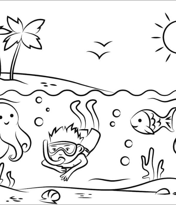 tranh tô màu phong cảnh bãi biển 9