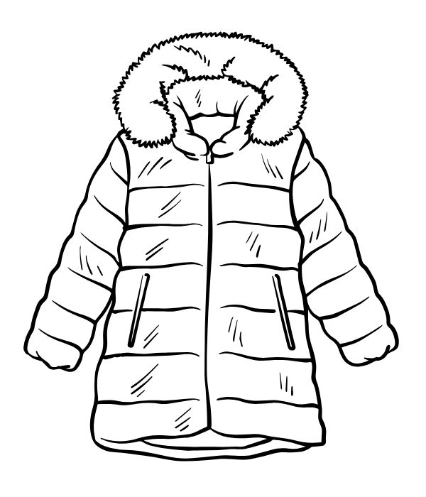 tranh tô màu quần áo mùa đông 30