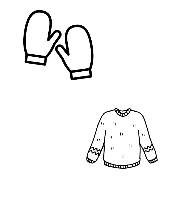 tranh tô màu quần áo mùa đông 31