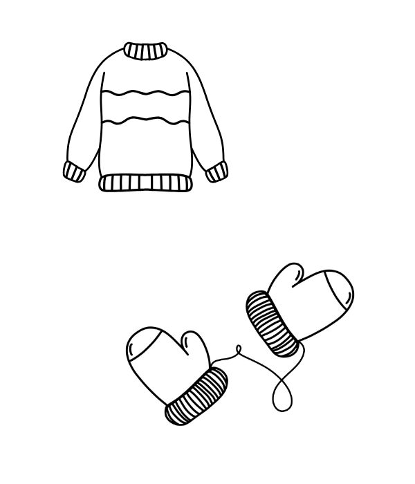 tranh tô màu quần áo mùa đông 32