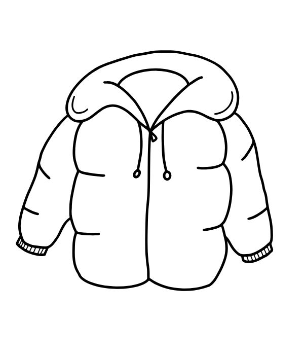 tranh tô màu quần áo mùa đông 34