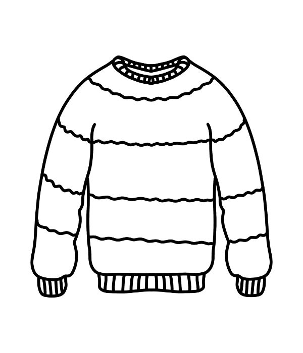 tranh tô màu quần áo mùa đông 35