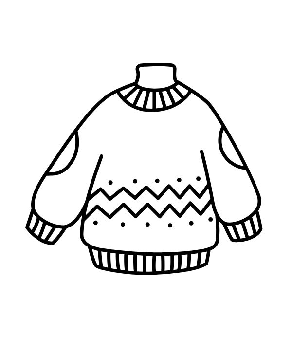 tranh tô màu quần áo mùa đông 6