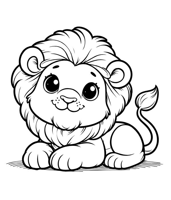 tranh tô màu sư tử 1